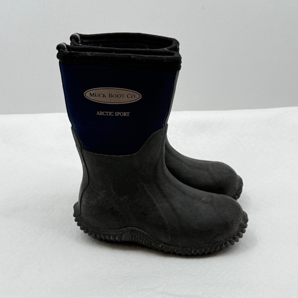 Muck Boot Co Arctic Sport Kids 10 Navy Black Waterproof Insulated Winter Boots
